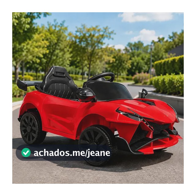 Carro Eletrico Infantil Controle Remoto Esportivo Led Usb 6v Vermelho