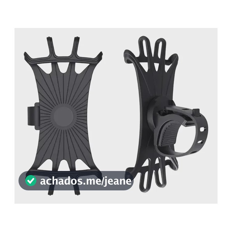 Suporte Para Celular De Silicone Para Bicicleta. Preto