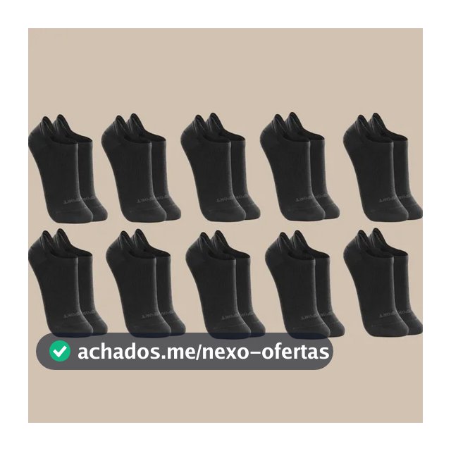 Kit 10 Pares De Meias Lupo Soquete Invisível Sport