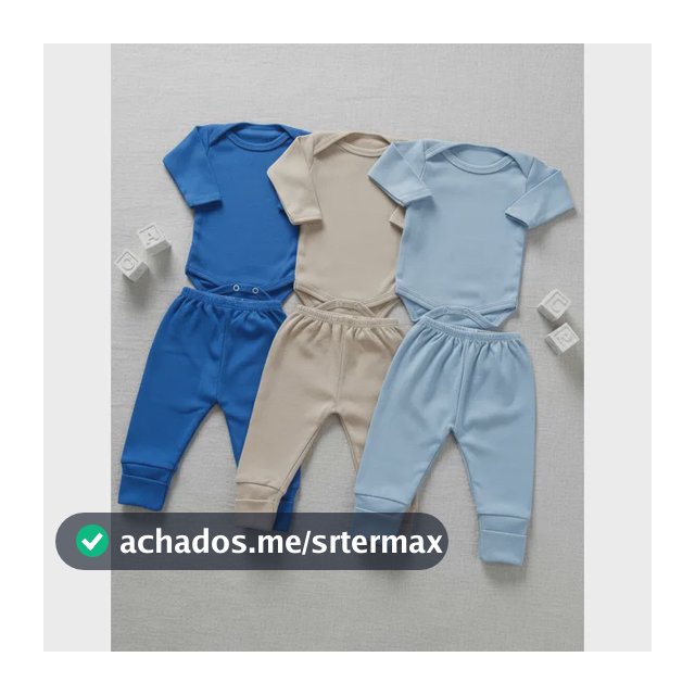 Kit 3 Conjunto Body E Mijão Bebê Menino Cicinho