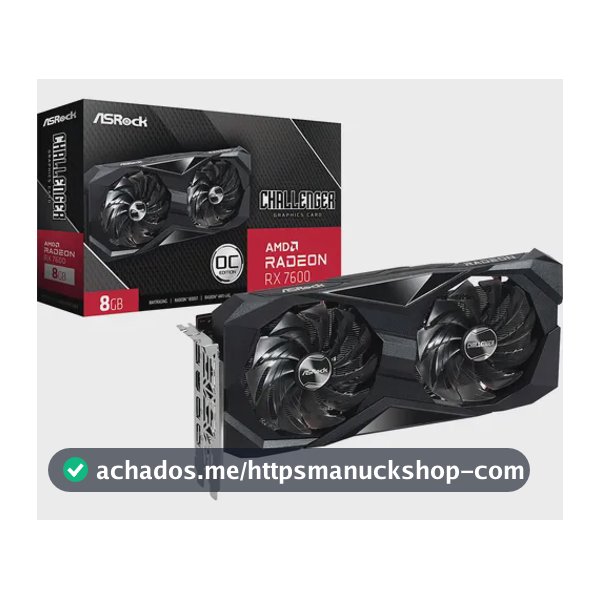 Placa de Vídeo ASRock Radeon RX 7600 8GB Challenger OC GDDR6 HDMI 2.1