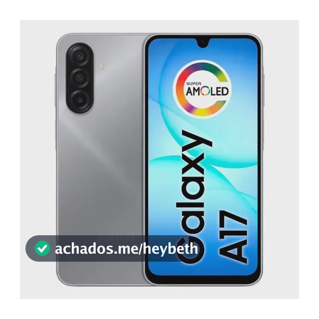 Smartphone Galaxy A17 4g Tela 6.7 256gb Samsung Cinza Com Preto