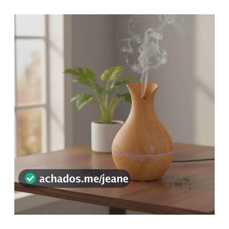 Difusor Umidificador De Ar E De Ambiente Aromatizador/ Clima Madeira Clara