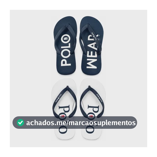 Kit 2 Chinelos Estampados Polo Wear Branco-marinho
