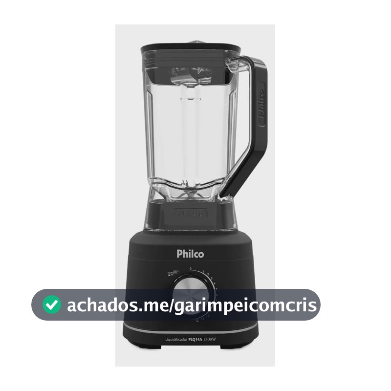 Liquidificador Philco Plq14a Com Jarra de Plástico 1300W 2.7L Cor Preto