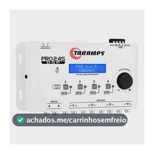 Crossover Equalizador Taramps Pro 2.4s Processador De Audio