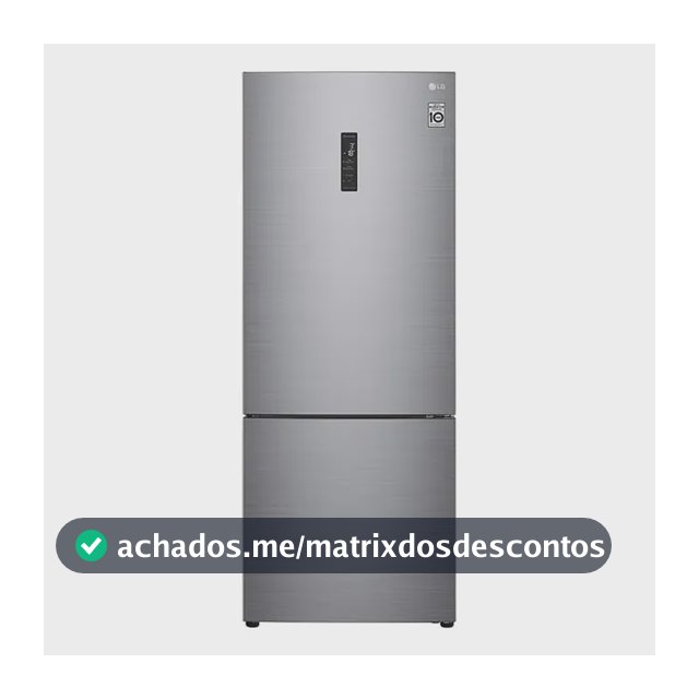 Geladeira Smart LG Frost Free Inverter 451l Inverse Cor Inox Look - 127v