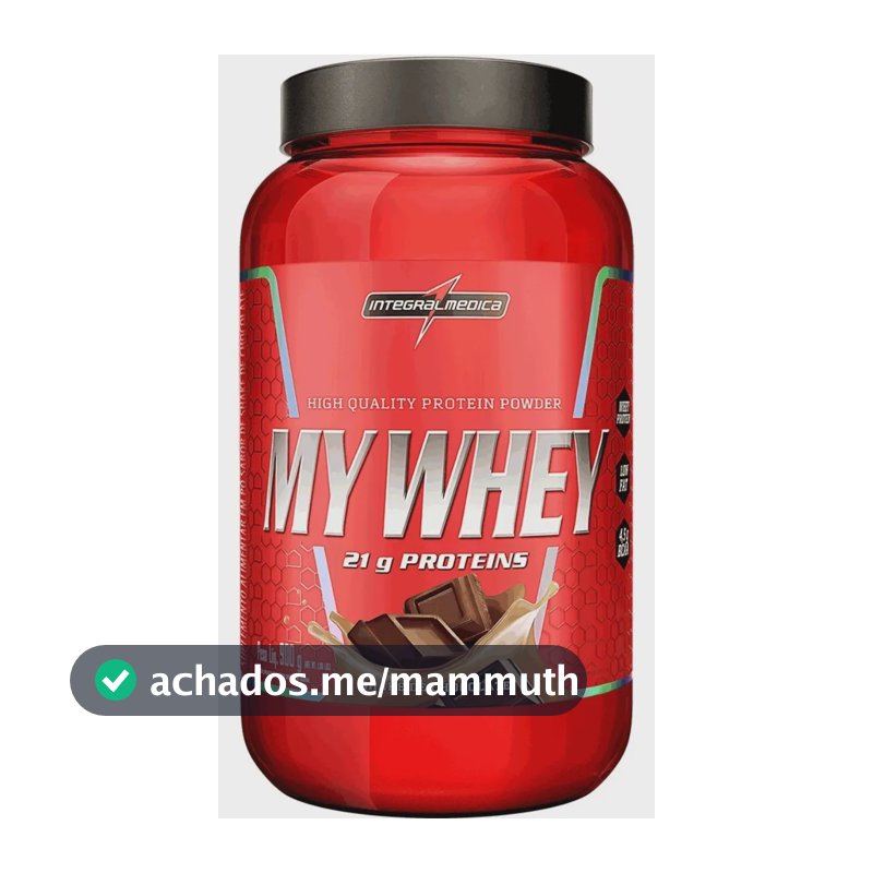 My Whey Shake De Chocolate 900g Integralmédica Whey Protein 21g Proteína BCAA Aminoácidos Suplemento Alimentar Ganho Massa Muscular Hipertrofia Recuperação Pós Treino Low Carb Rápida Absorção