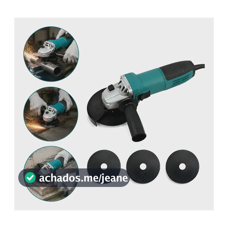 Esmerilhadeira 960w Disco 125mm Angular Alta Performance Azul-petróleo 220v 60hz