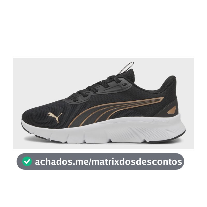 Tênis Flexfocuslite Modern Feminino Bpd Puma Preto E Dourado 34 Br