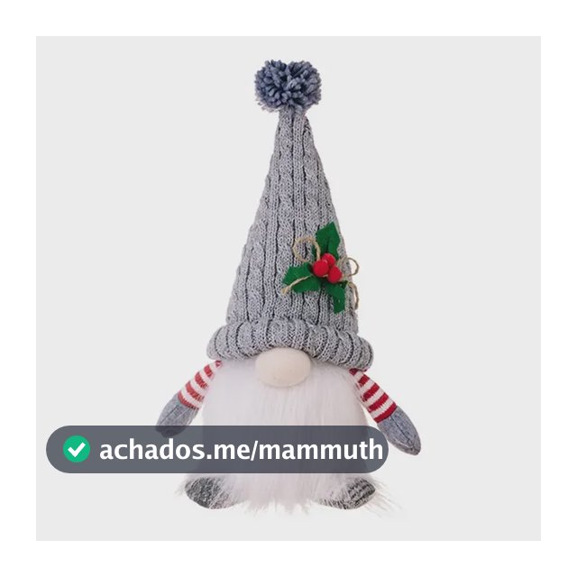 Enfeite De Natal Com Chapéu De Malha Iluminado Rudolph  Grey I500401169a2