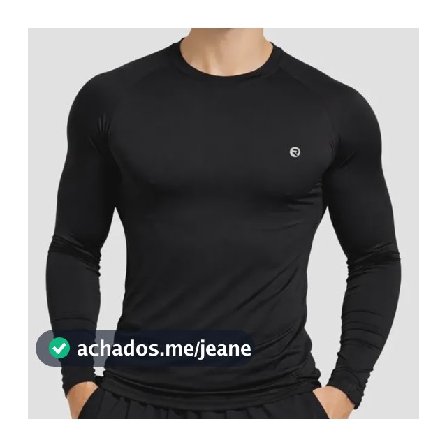 Camiseta Masculina Dry Fit Manga Longa Treino Proteção Uv