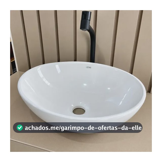 Cuba Sobrepor Para Banheiro Louça 41,5x34 Oval Lemi