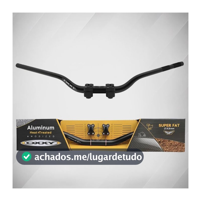 Guidão Oxxy Alto 31mm Crf230 250f 300f Bros160 Xre300 Lander Preto