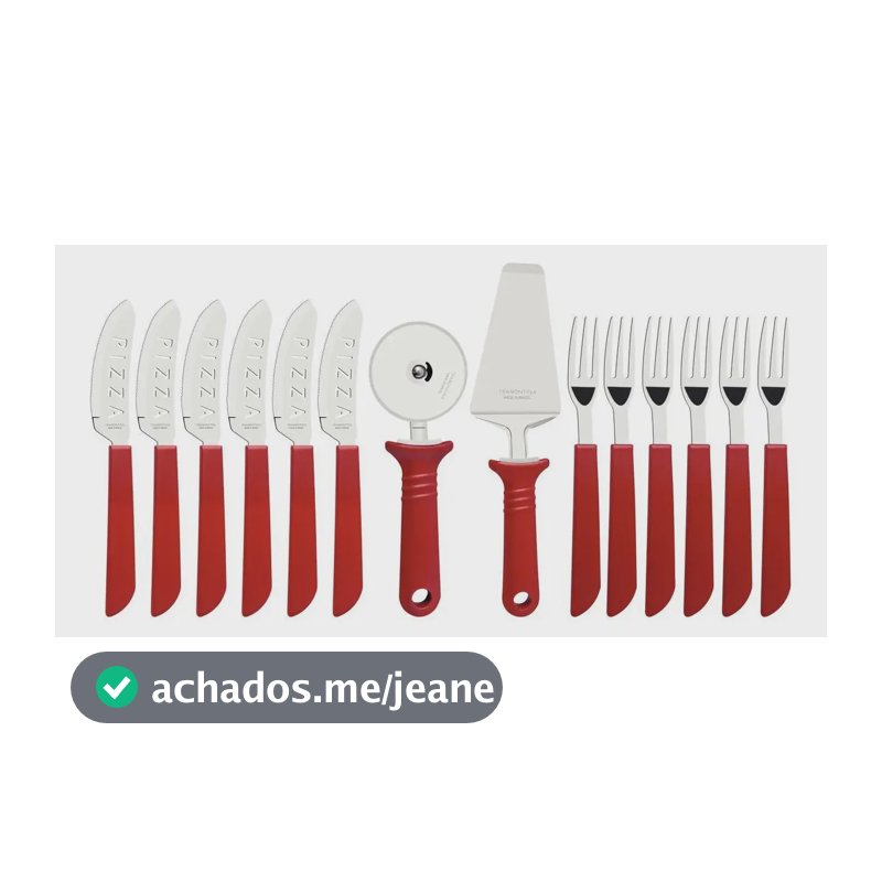 Tramontina Kit de Pizza 14 peças vermelho