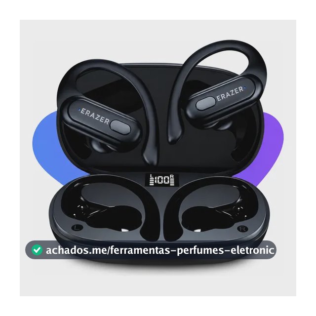 Fone Ouvido Lenovo Xt60 Bluetooth Erazer Esportivo Corrida Preto