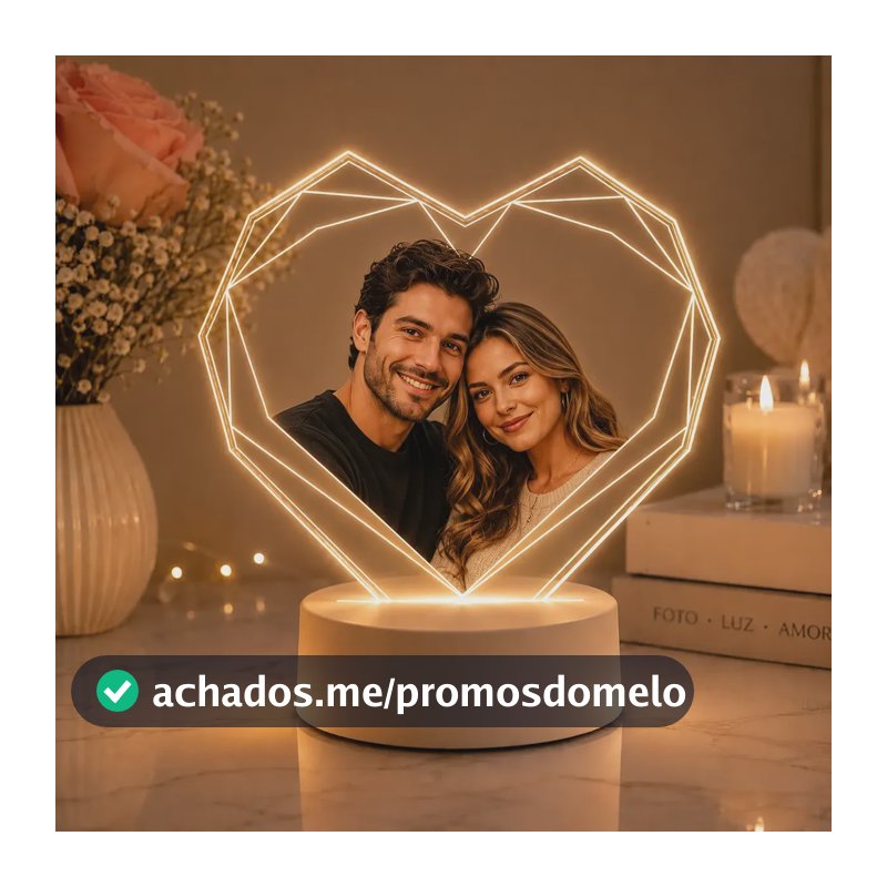 Luminária Led Uv Foto Colorida Personalizada Presente, Natal Branco Branco Quente Bivolt