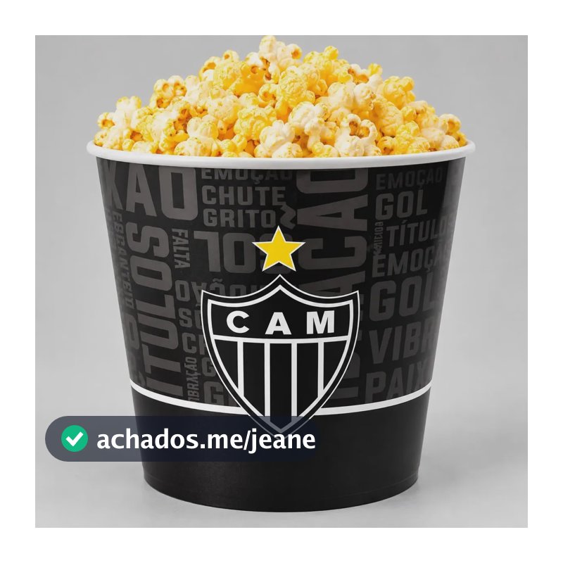Balde Pipoca Clube Atlético Mineiro Decoração Galo Oficial