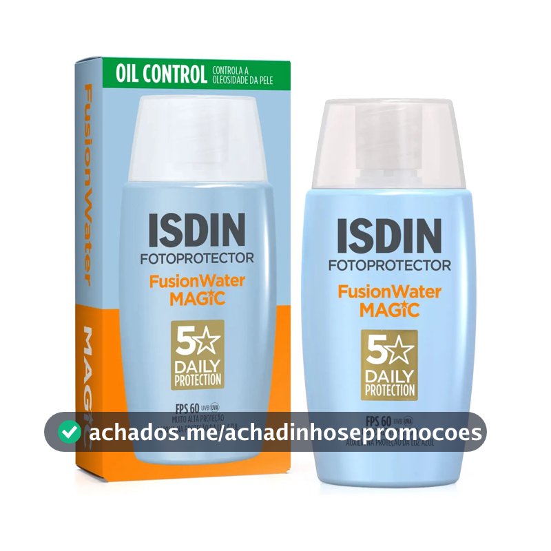 ISDIN Protetor Solar Facial Fusion Water 5 Stars Sem Cor FPS 60 - 50ml