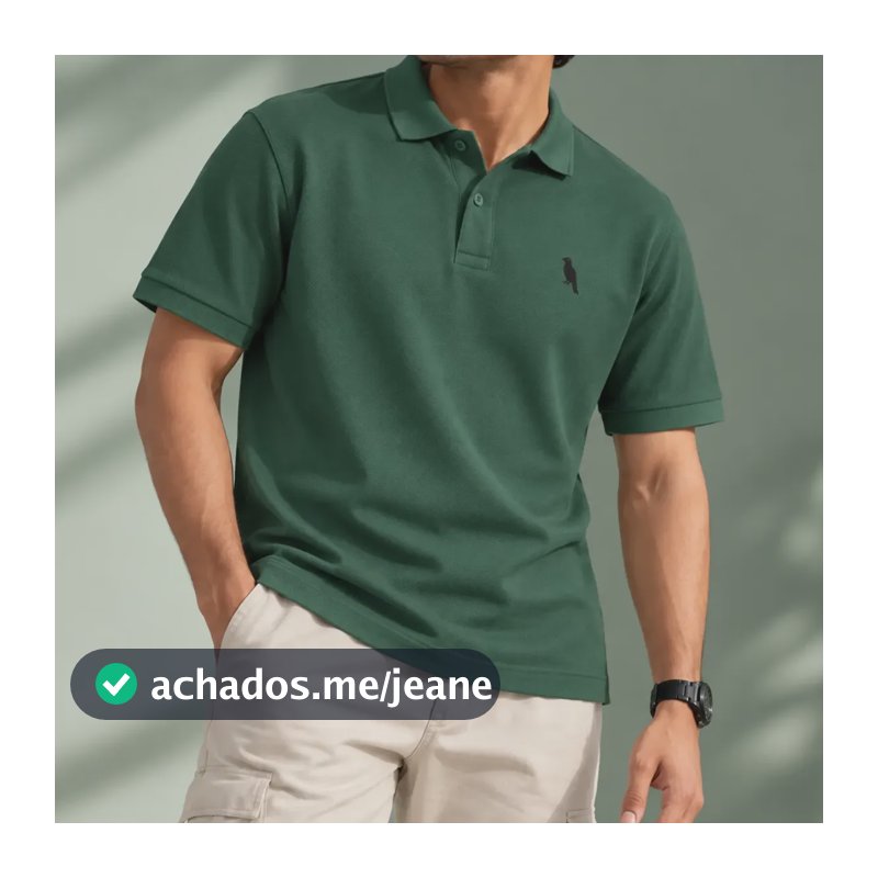 Camisa Gola Polo Reserva Brasileira 100% Algodão Confortável Verde G