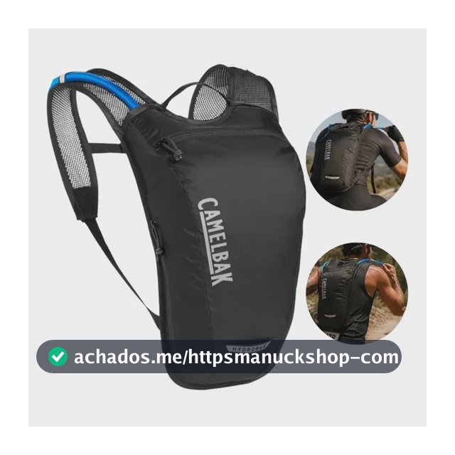 Mochila Hidratação Camelbak 1,5L Hydrobak Light Esportiva Preto para Pedal Longo Ciclismo Bike ou Treino Corrida Maratona