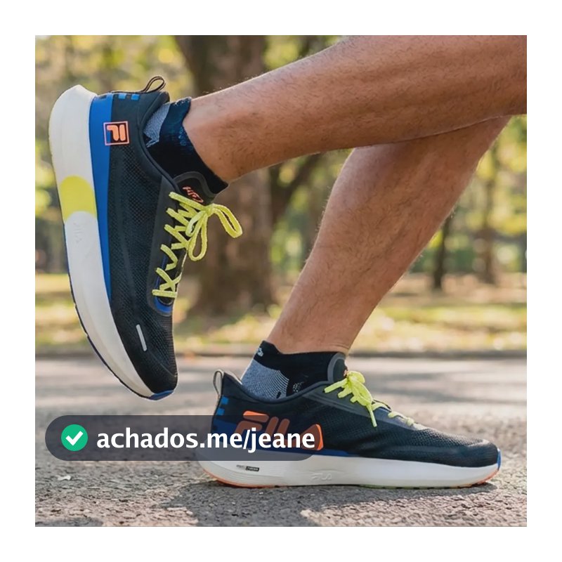 Tenis De Corrida Masculino Fila Kr7 Pro Speed Tech Com Placa Preto/laranja 41