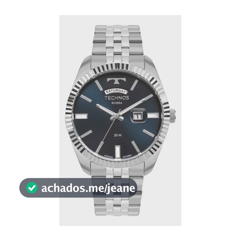 Relógio Technos 2350ai/1a Azul Riviera 2350ai Aço Prateado Prateado Azul-escuro