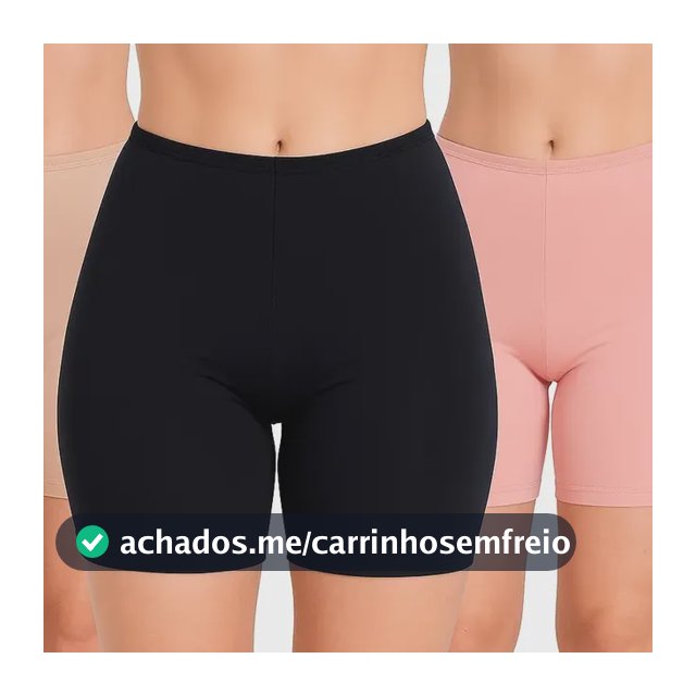Kit 3 Short Anagua Segunda Pele Para Usar Vestidos 3 Cores