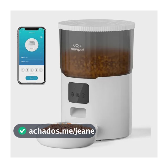 Comedouro Automático 4L Newpet Para Cães E Gatos Com Voz E App