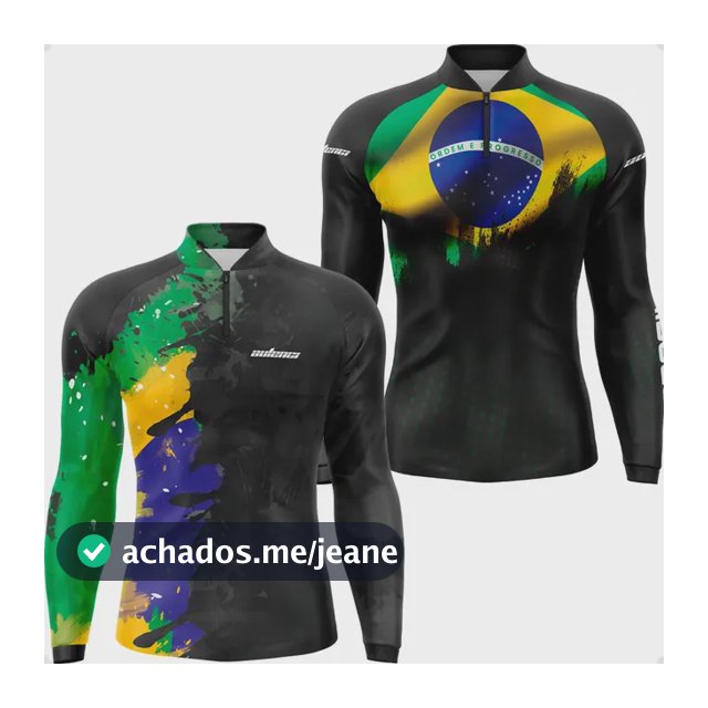 Kit 2 Camisa Camiseta Pesca Esportiva Brasil Uv50+
