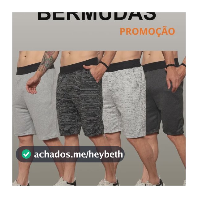 Kit 4 Bermudas Masculinas Moletom Academia Casual Lote Full Cores Sortidas Liso G ( 42-44 )