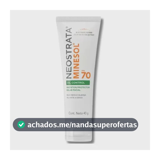 Protetor Solar Facial Neostrata Minesol Oil Control Sem Cor FPS 70, 40g