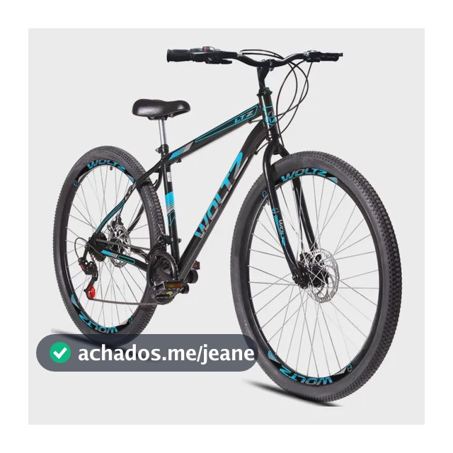Bicicleta Aro 29 Woltz Ltz 21 Marchas Freios Mecânicos Cor Preto E Azul Tamanho Do Quadro 17