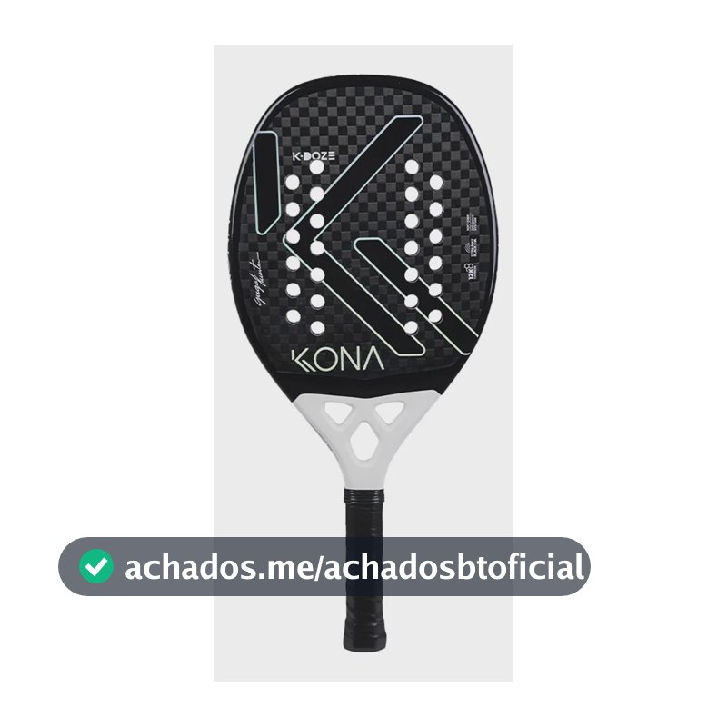 Raquete Beach Tennis Kona K-doze White 12k 2025