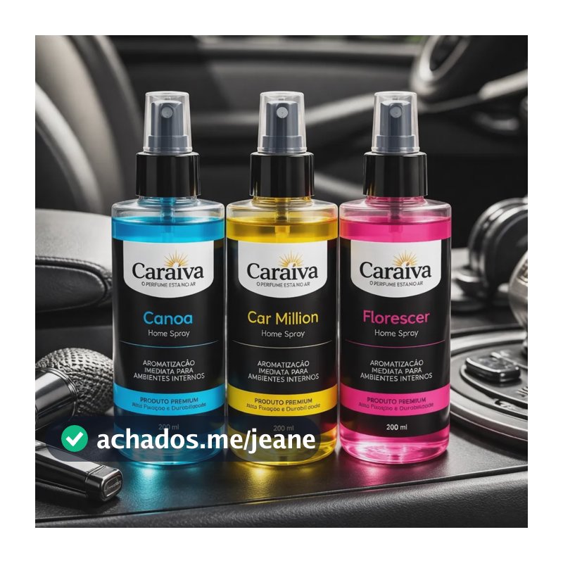 Kit Cheirinho Spray Importado Automotivo Aromatizante 200ml Azul Million/kaiak/blooming