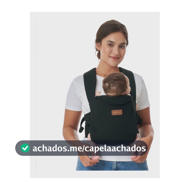 Portador de bebê de algodão preto Momcozy Cb002