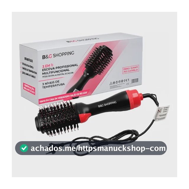 Escova Secadora Elétrica Profissional Seca Alisa E Modela B&G SHOPPING