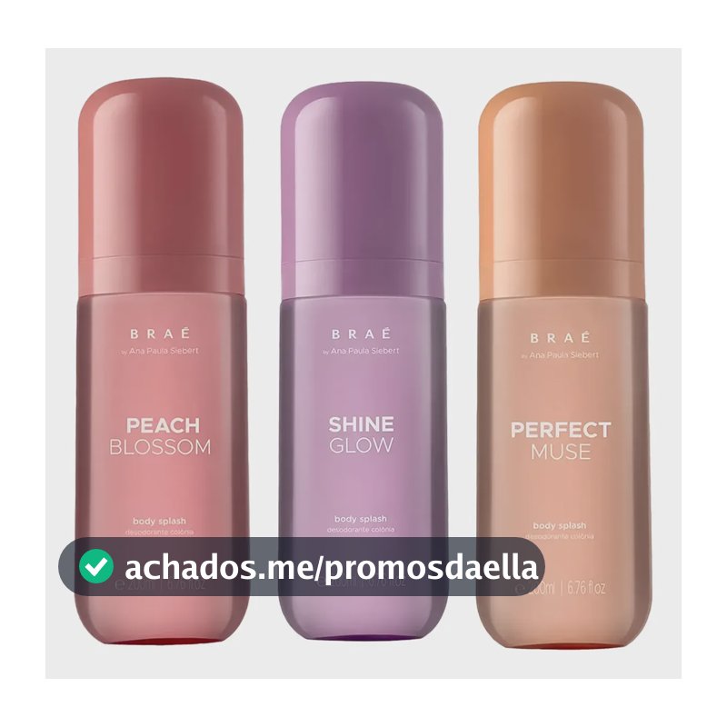 Braé By Ana Paula 3 Body Splash Peach + Perfect + Shine