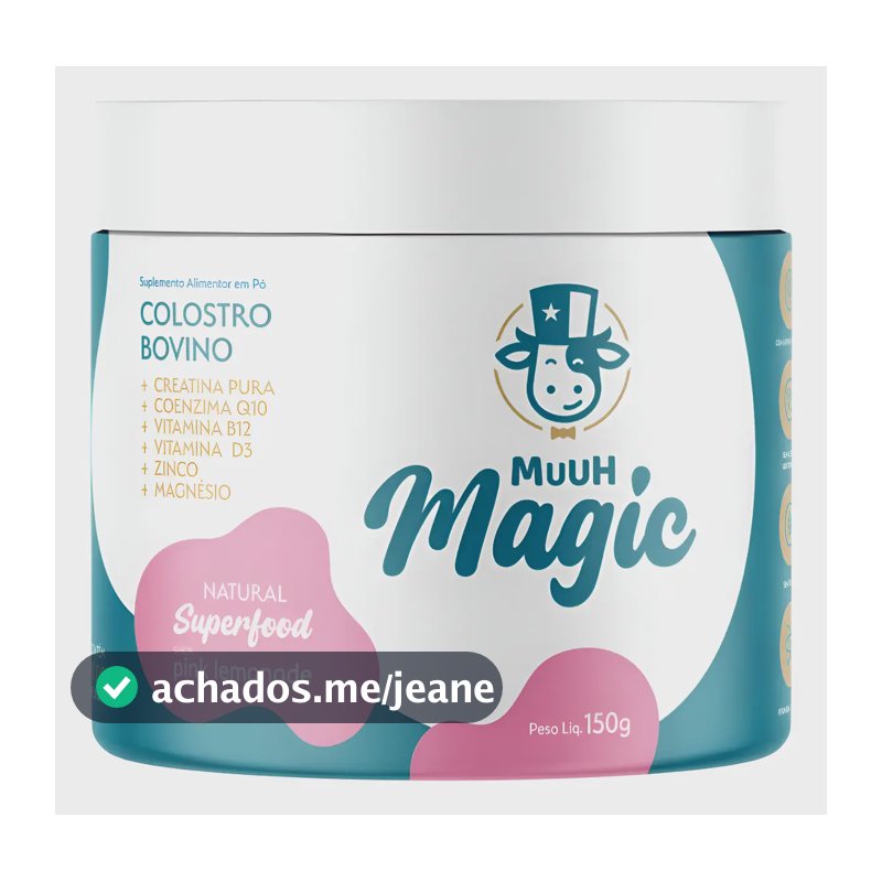 Magic Muuh Suplemento Colostro + Creatina - Produto Sabor Pink Limonade