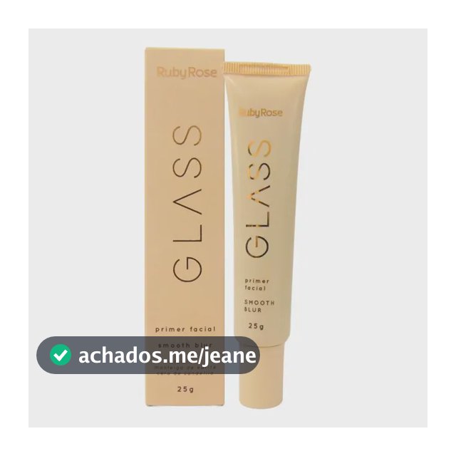 Primer Facial Glass Ruby Rose Smooth Blur Uniforme Acetinado Tom Do Primer Bege