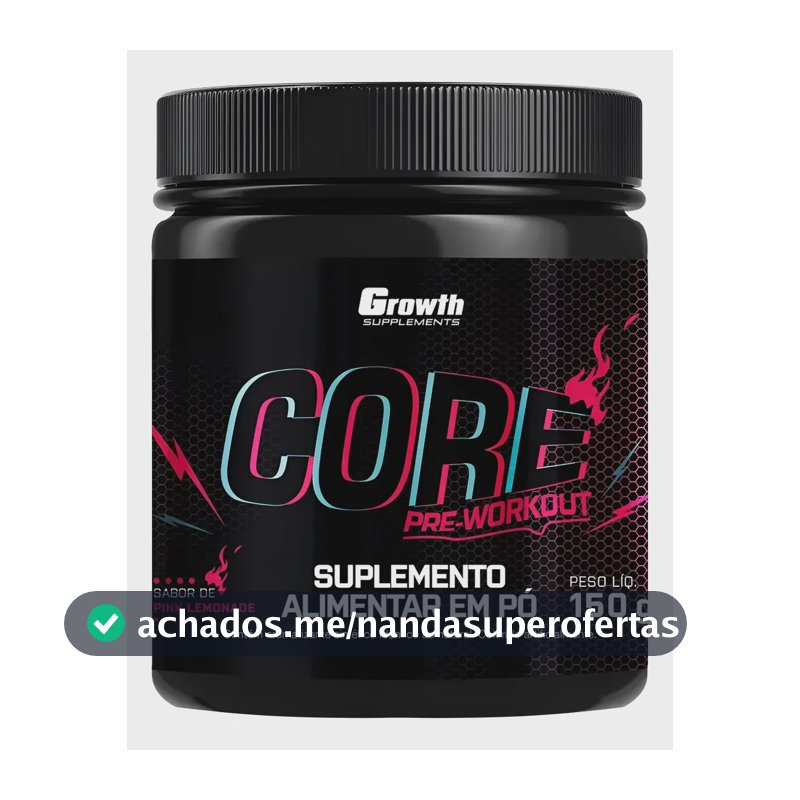 Pré Treino Core 150g Growth Supplements Limonada Rosa