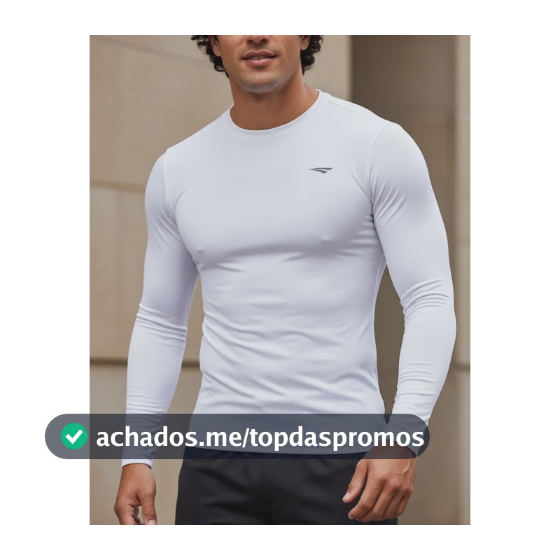 Camiseta Esportiva Penalty Térmica Compressão Manga Longa Branco Xg