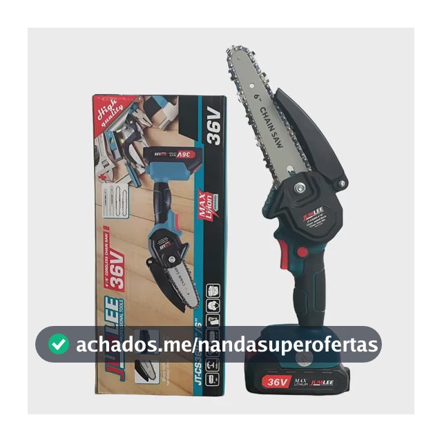 Motosserra Eletrica 36v Bateria Portátil 4 Com 6 Polegada C Preto 127/220v