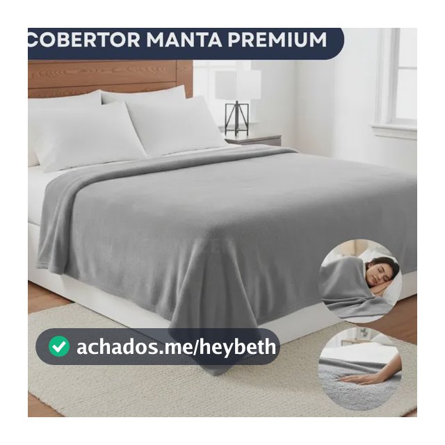 Manta Cobertor Casal Soft Premium Lisa Super Macia Microfibra Veludo Toque Suave Cor Cinza