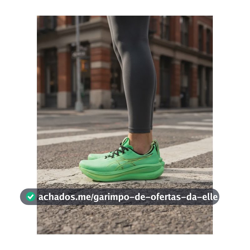 Tênis Asics Gel Nimbus 28 Running Performance Amortecimento Verde Neon 42 Br