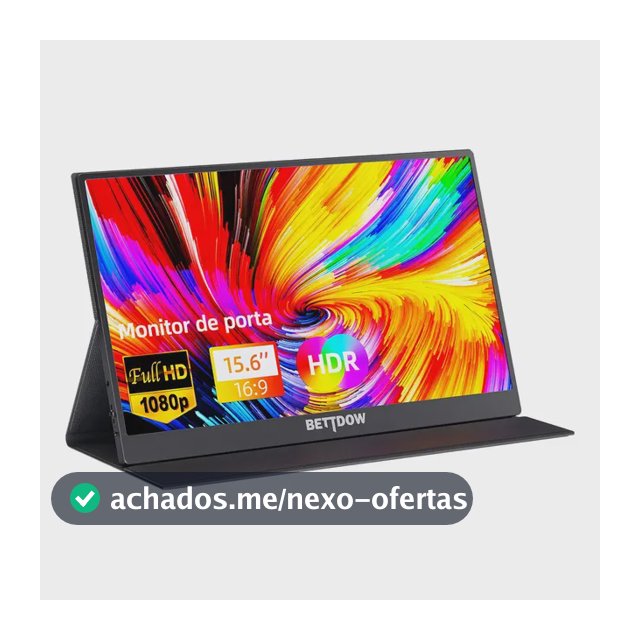 Monitor Portátil Gamer Bettdow 15.6'' Full HD 60Hz IPS Compatível 4K Preto