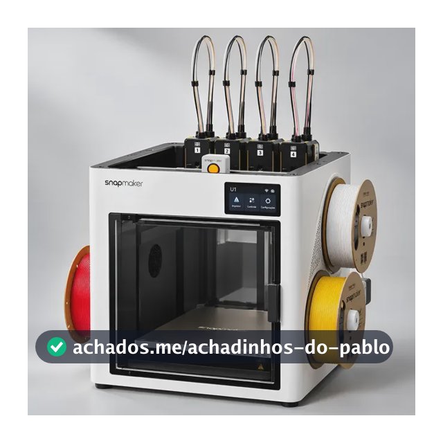 Impressora 3d Snapmaker U1 Multimaterial 4 Cabeçotes Kit Top