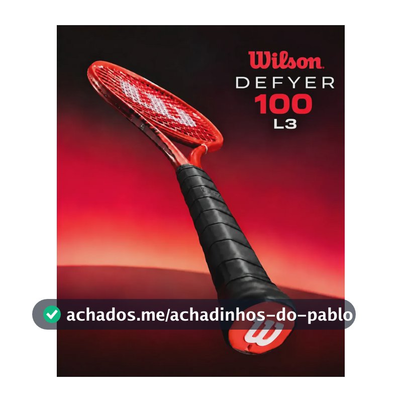 Raquete de tênis Wilson Defyer Redline 100 V1 16x19 300g Vermelho L3
