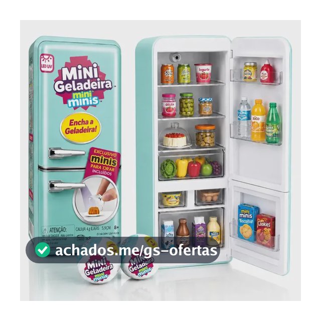 Mini Geladeira Brinquedo Infantil Epsilon Azul-turquesa