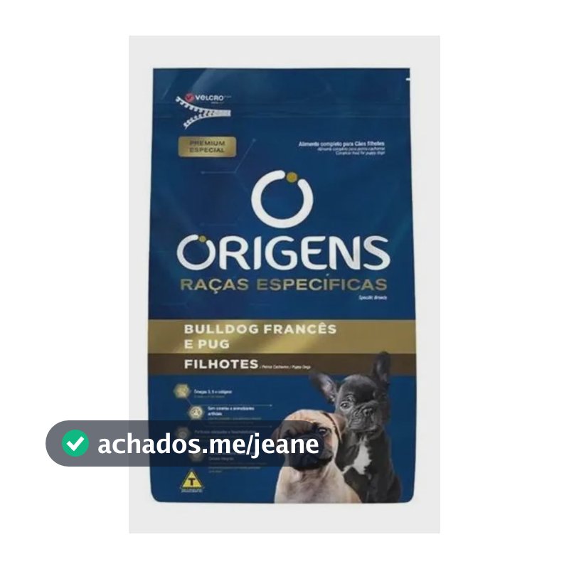 Ração Origens Cães Filhotes Buldog Frances E Pug 10,1kg
